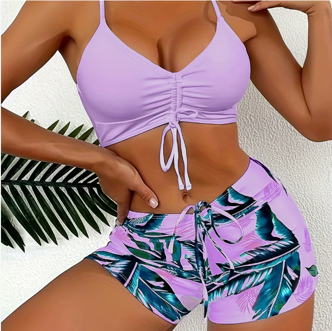 🏊👙🌴Elegantne kopalke plus size s potiskom