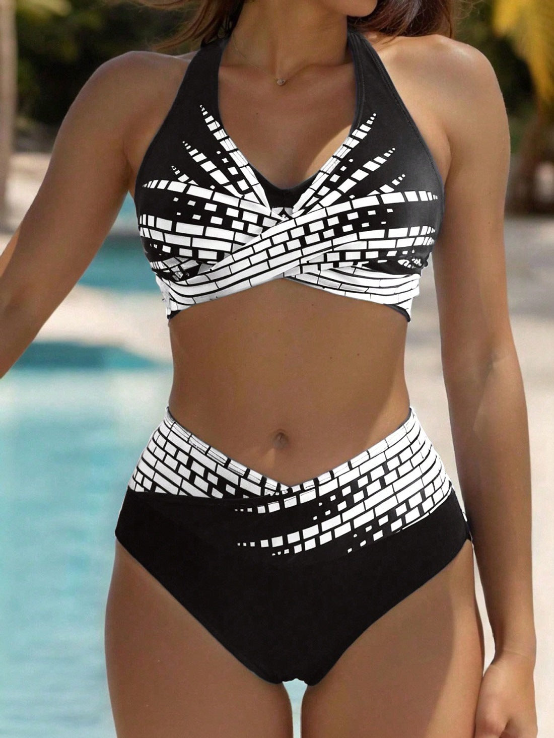 👙【Zľava 50 % 💥】【L–5XL】👉 Dvojdielne bikiny pre ženy vo väčších veľkostiach ✅ Vysoký pás ✅ Vysoká elasticita