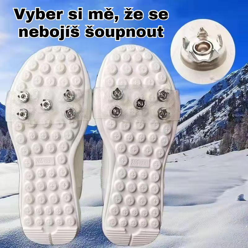 👴🚶🏔️🔥2 sád(4 položky)🔥Neviditeľné 5-zubové protišmykové popruhy na mačky, outdoorové mačky, vhodné na turistiku v snehu, horolezectvo, lezenie po skalách a zimné ľadové povrchy, nevyhnutnosť pre seniorov.
