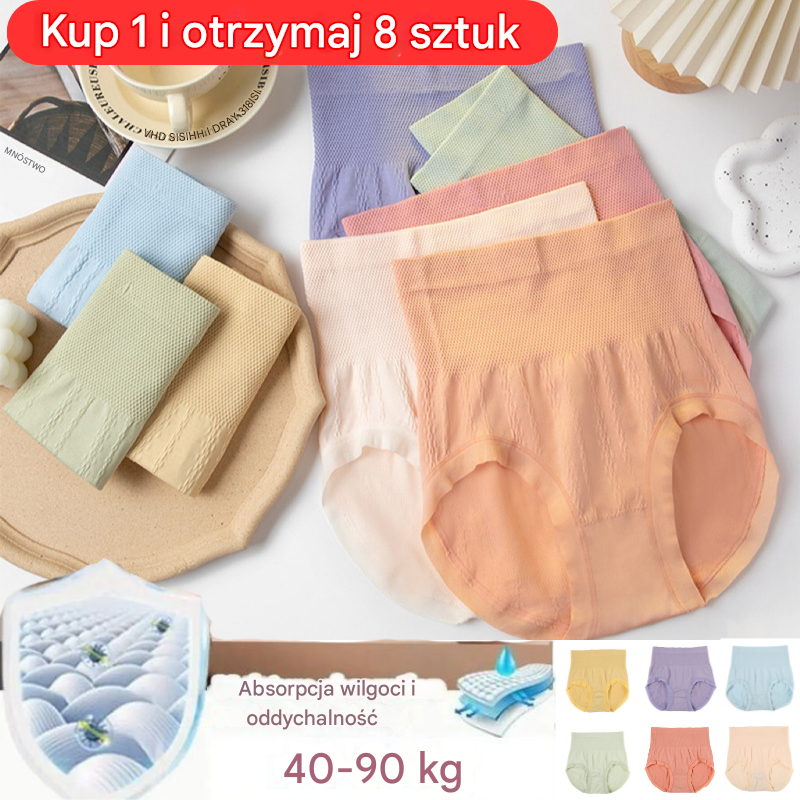 šć40-100 kgć1 zestaw, 8 sztukš„Ostatni dzieÅ - 50% zniżki - Antybakteryjne majtki modelujÄ
ce brzuch z wysokim stanem - 4226269