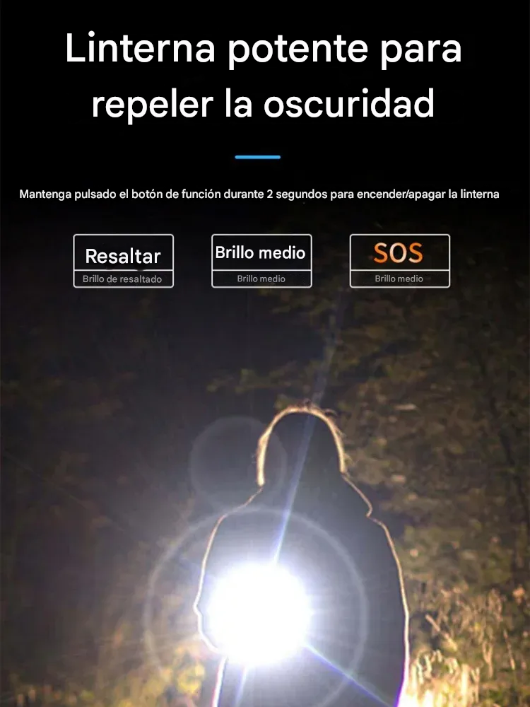 🎁🎁Linterna de arco multifuncional, esencial para la autodefensa, linterna recargable - 3