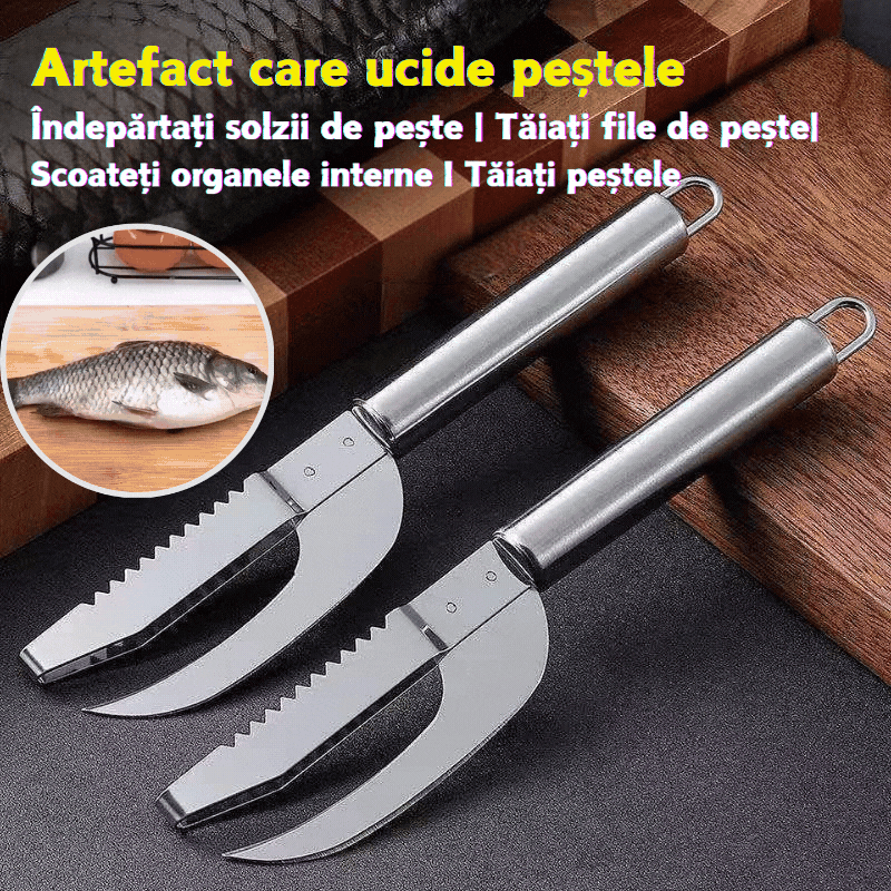 🍲🐟【Kúpte 1 a získajte 1 zadarmo】Viacúčelový nôž z nehrdzavejúcej ocele na efektívne zoškrabovanie rybích šupín