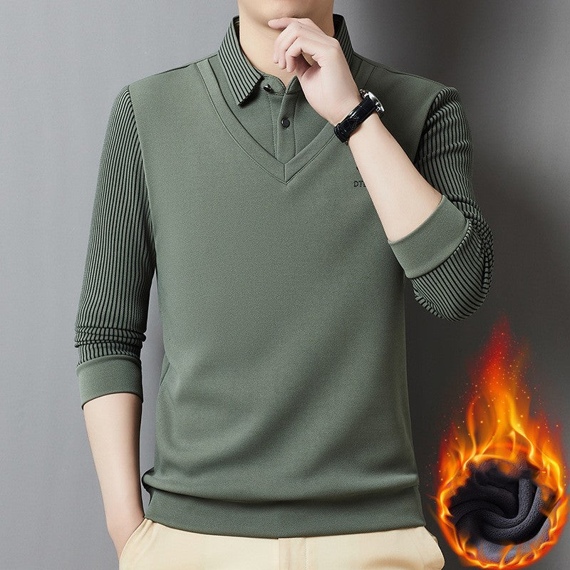 🔥【50% отстъпка】【M-4XL】Мъжки първокласен кашмирен топ от две части, топъл и многофункционален