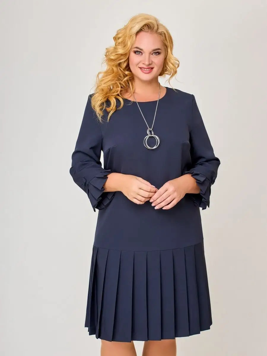 💌【S-5XL】👗 Vysoko kvalitné jednofarebné elegantné šaty