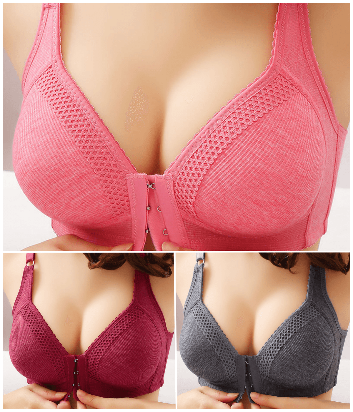 👍🌺Časovo obmedzená zľava 【3-balenie】👙 Kvalitná bezšvová push-up podprsenka, módna, sexi, protišmyková