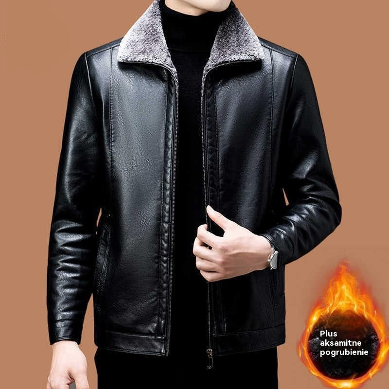 Αντικαταβολή🔥🔥【M-3XL】🖤Ανδρικό Χειμερινό Μαλακό Χοντρό Μπουφάν από Δέρμα Προβάτων