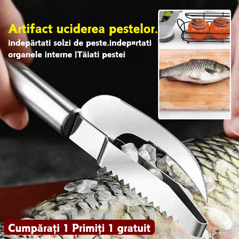 🍲🐟【Kúpte 1 a získajte 1 zadarmo】Viacúčelový nôž z nehrdzavejúcej ocele na efektívne zoškrabovanie rybích šupín