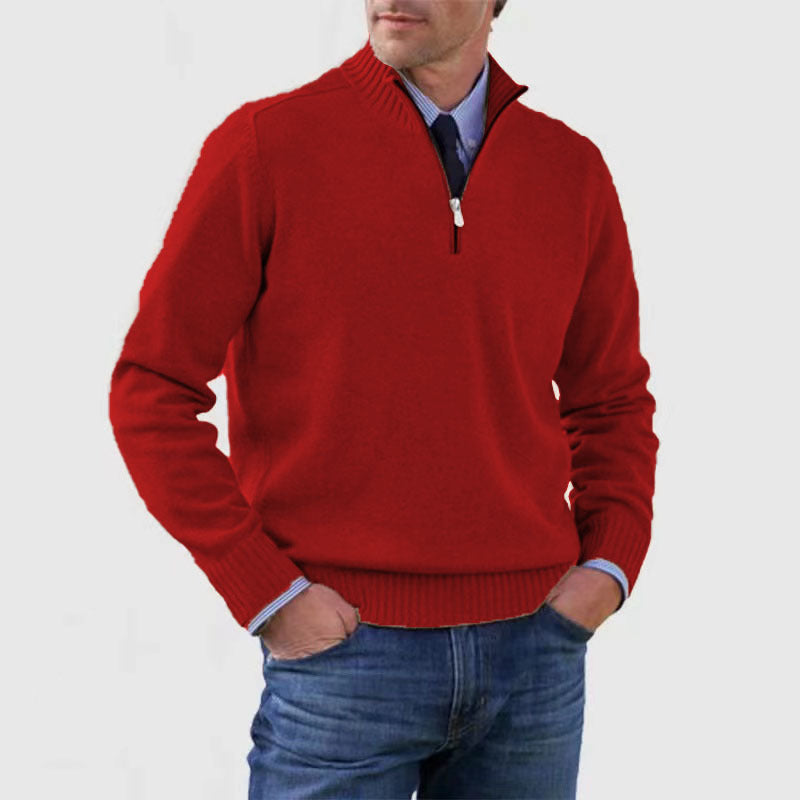 【L-5XL】Μοντέρνο ζεστό πουλόβερ με φερμουάρ για το φθινόπωρο και τον χειμώνα