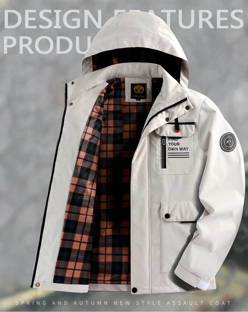 🔥🔥【M-6XL】Φθινοπωρινό και χειμωνιάτικο ανδρικό χοντρό, ζεστό, αντιανεμικό και αδιάβροχο μπουφάν