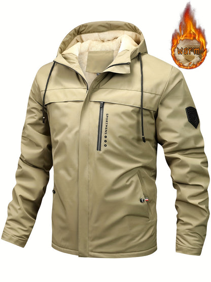 🧥 【XS-XL】Nueva chaqueta con capucha para hombre 2025 – forrada, abrigada, impermeable y perfecta para el invierno al aire libre 🔥