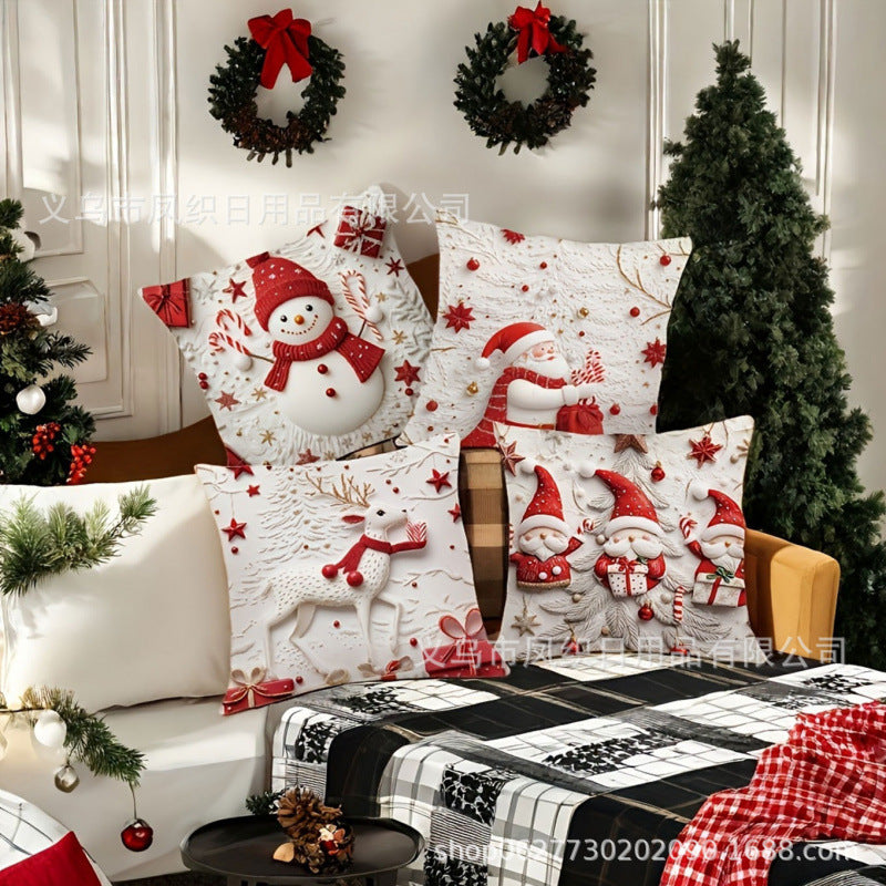 🎄Kúpte 4 a získajte 4 zadarmo, sada obliečok na vankúše s vianočnou tematikou [8-dielna sada]