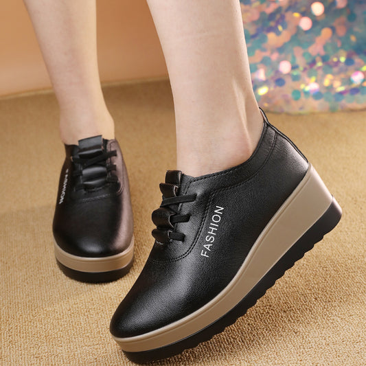 ✨💌【35-42】Nowe jesienne modne damskie skórzane buty na grubej podeszwie