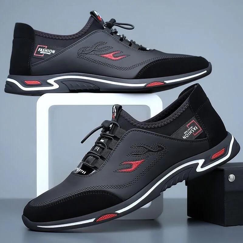 👞Pánske priedušné biznis topánky na voľný čas z pravej kože ✅Deodorant ✅Mäkká kožená podrážka ✅Módna a všestranná  3911965