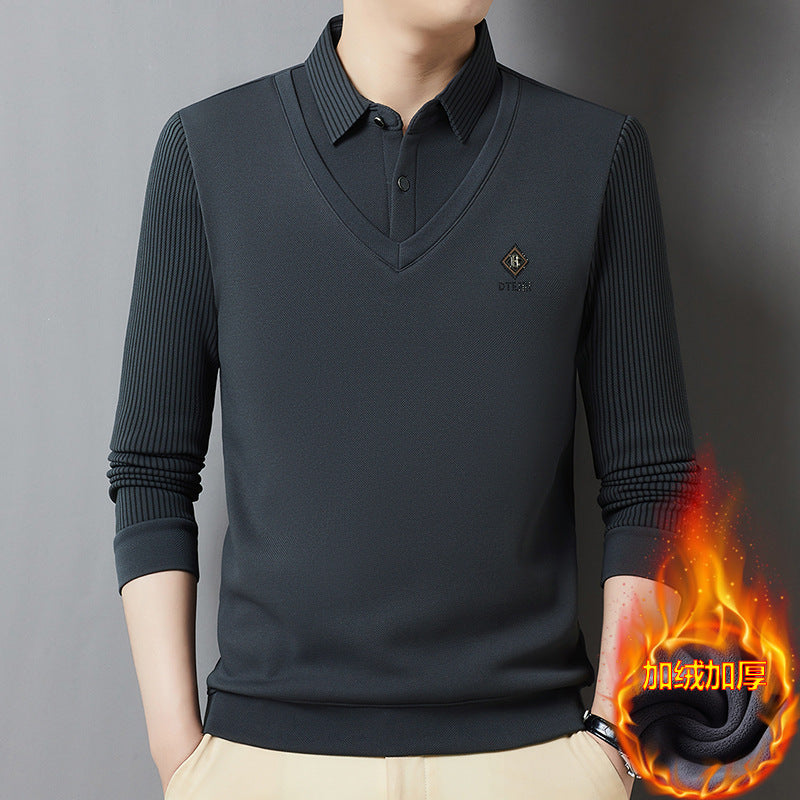 🔥【50% отстъпка】【M-4XL】Мъжки първокласен кашмирен топ от две части, топъл и многофункционален