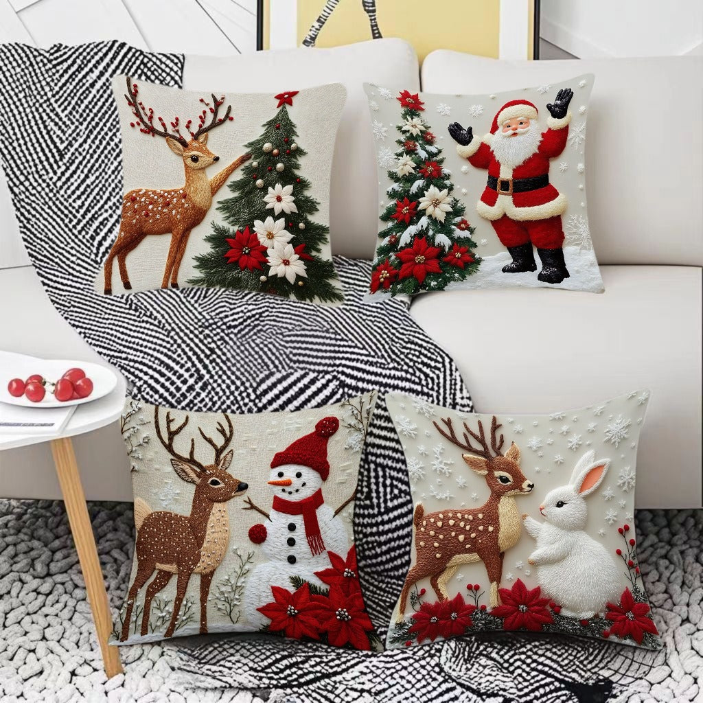 🎅Oferta de Navidad 50% de DESCUENTO🎄Funda de almohada con temática navideña