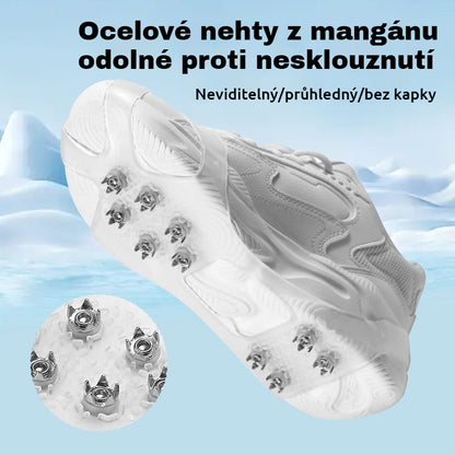 👴🚶🏔️🔥2 sád（4 položky）🔥Neviditeľné 5-zubové protišmykové popruhy na mačky, outdoorové mačky, vhodné na turistiku v snehu, horolezectvo, lezenie po skalách a zimné ľadové povrchy, nevyhnutnosť pre seniorov.