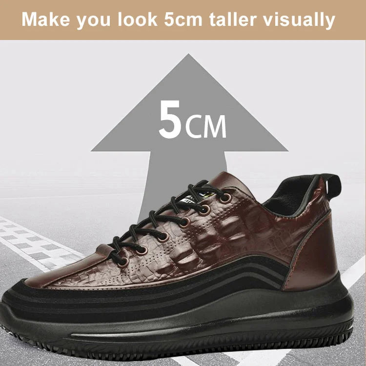 👟【38-48】 Lehké luxusní pánské boty na platformě s krokodýlím vzorem