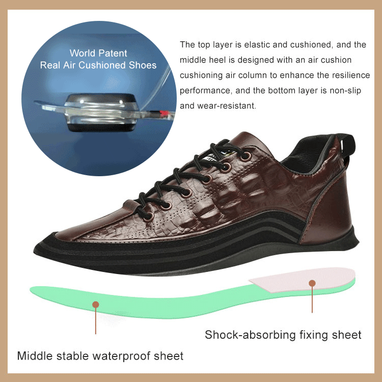 👟【38-48】 Lehké luxusní pánské boty na platformě s krokodýlím vzorem