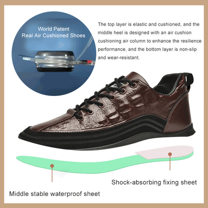 👟【38-48】 Lehké luxusní pánské boty na platformě s krokodýlím vzorem