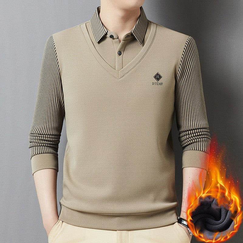 🔥【50% отстъпка】【M-4XL】Мъжки първокласен кашмирен топ от две части, топъл и многофункционален