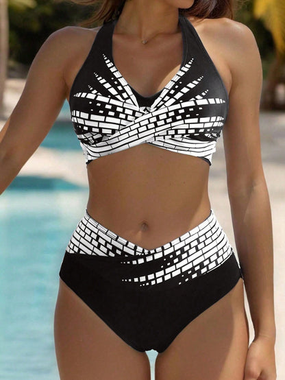 【L-5XL】👉 Dvodijelni bikini za žene većih veličina ✅ Visoki struk ✅ Visoka elastičnost ✅ Na zalihi