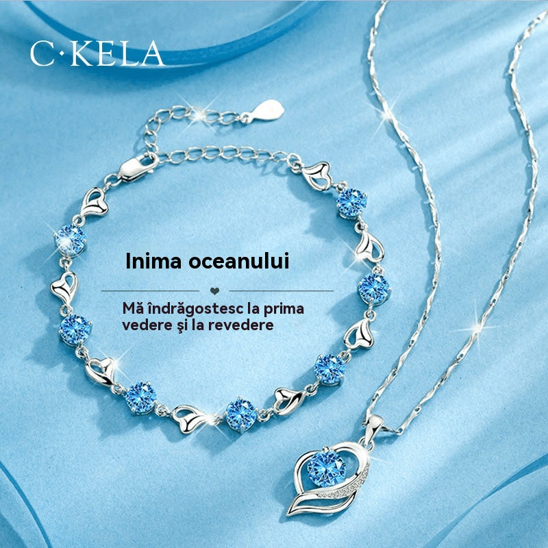 💎💖【Akcia 1+1】✨ Luxusný set zo striebra 925 – náramok a náhrdelník