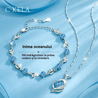 💎💖【Akcia 1+1】✨ Luxusný set zo striebra 925 – náramok a náhrdelník
