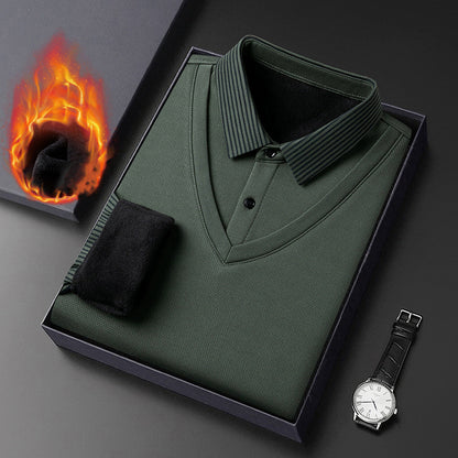 👔[M-4XL] Camisa cálida y engrosada con forro polar para hombre