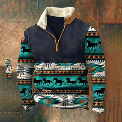 👕【50% zľava】【S-4XL】 Jesenná a zimná móda 2024 pánsky teplý pulóver s dlhým rukávom s 3D potlačou