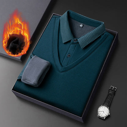 👔[M-4XL] Camisa cálida y engrosada con forro polar para hombre