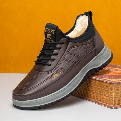 【Tallas 39-45】Zapatos deportivos casuales de invierno para hombre, nuevos, 2026, de piel auténtica, impermeables, con suela de ante suave.