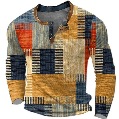 🔥🔥【Jesenný nový štýl – ZĽAVA 50%】Pánske polo tričko s dlhým rukávom a potlačou – Veľkosti S-4XL