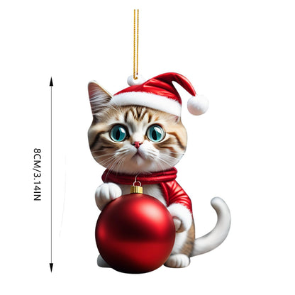 🔥🐈【Compre 5 y obtenga 5 gratis】🎄10 piezas😻 Adornos para árbol de Navidad de gatitos. Adornos colgantes para gatos.
