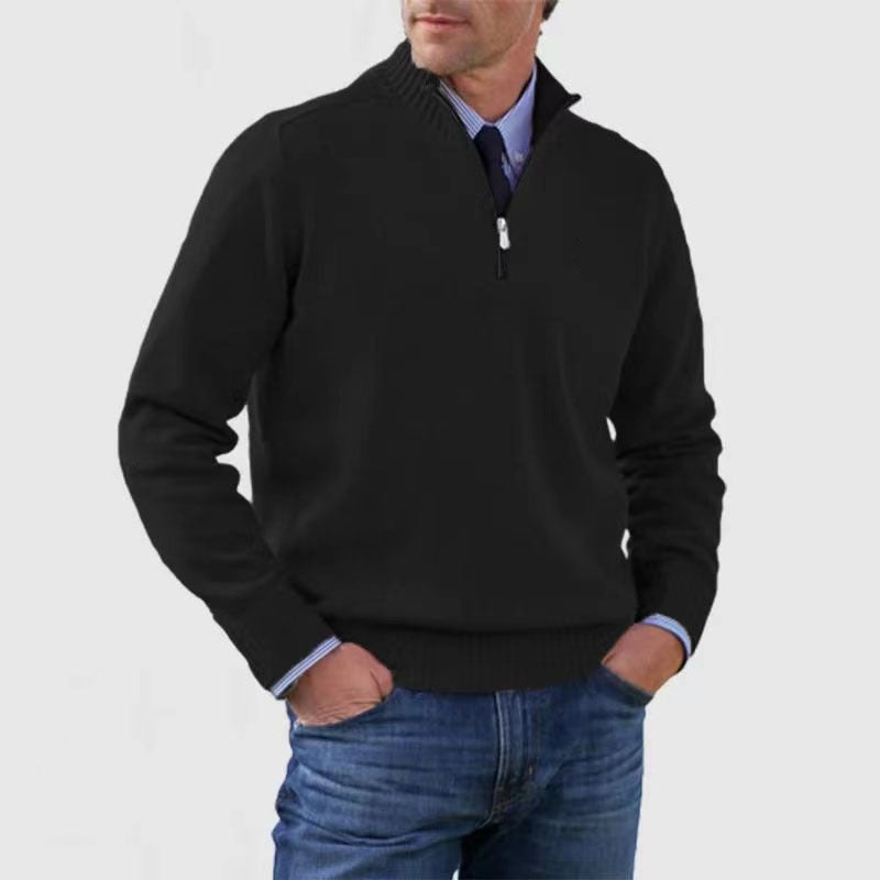 【L-5XL】Μοντέρνο ζεστό πουλόβερ με φερμουάρ για το φθινόπωρο και τον χειμώνα