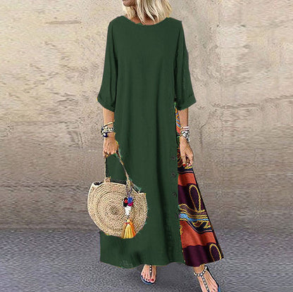👗👗【Horúci výpredaj】🤩✨💕[M-5XL] Nové letné ľanové retro šaty – mäkké a príjemné na dotyk