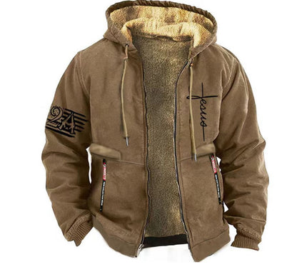 【S-3XL】 Chaqueta casual de terciopelo grueso de otoño e invierno para hombre