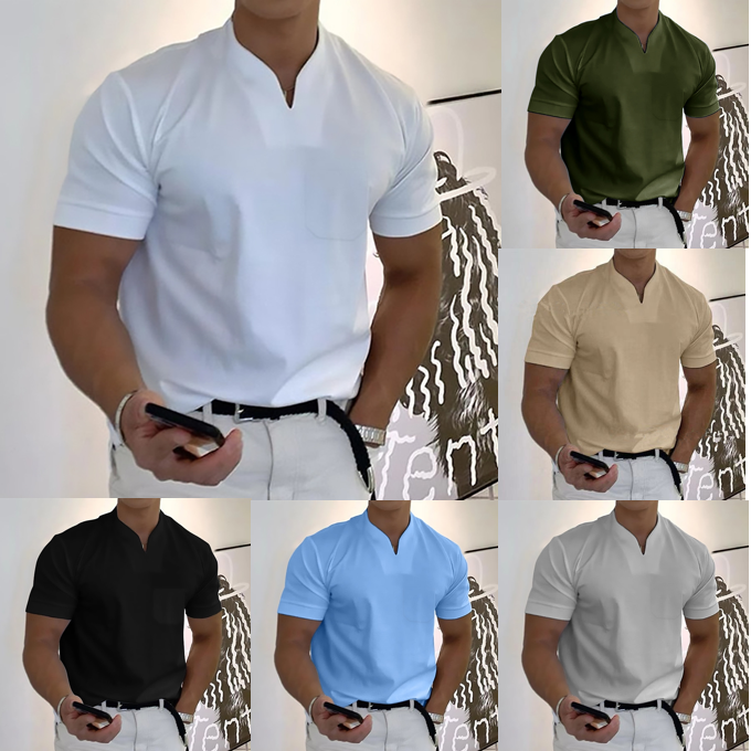 💪50% OFF【S-5XL】👔Polo deportivo para hombre en tallas grandes, de algodón elástico