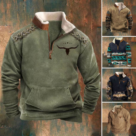 👕【50% zľava】【S-4XL】 Jesenná a zimná móda 2024 pánsky teplý pulóver s dlhým rukávom s 3D potlačou