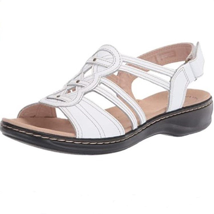 ☀️👡【35-43】Sandalias planas de cuero suaves y cómodas para mujer, ideales para uso diario.
