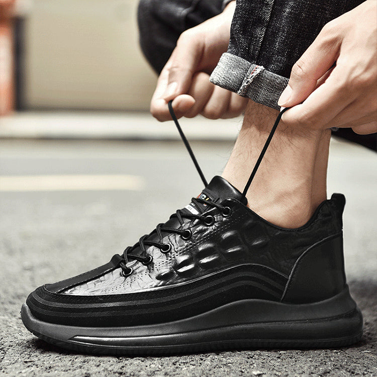 👟【38-48】 Lehké luxusní pánské boty na platformě s krokodýlím vzorem