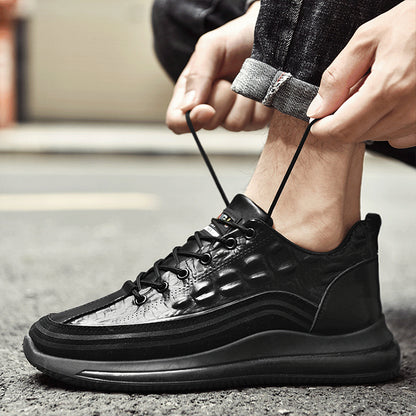 👟【38-48】 Lehké luxusní pánské boty na platformě s krokodýlím vzorem