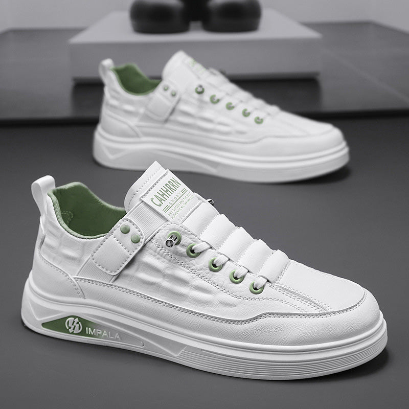 Jesienna nowość [39-44] Męskie oddychające buty casualowe - grube skórzane trampki