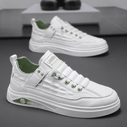 Jesienna nowość [39-44] Męskie oddychające buty casualowe - grube skórzane trampki