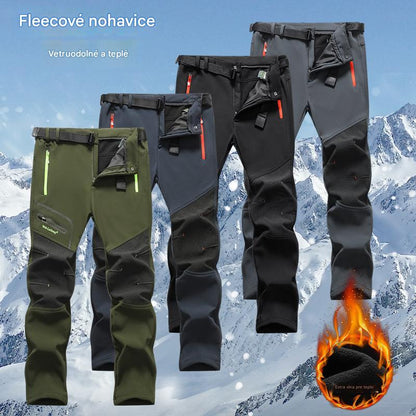 【S-5XL】Nové pánske jesenné a zimné outdoorové nepremokavé teplé plus flísové nohavice 2025, 👍👍 vetruodolné, dažďuodolné, odolné voči oderu, hrejivé, nevyhnutnosť na jesennú outdoorovú výbavu