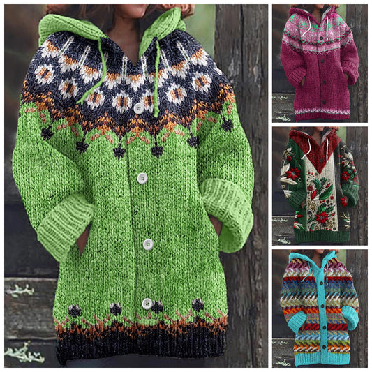 🥰2024 zimný nový pohodlný retro sveter cardigan