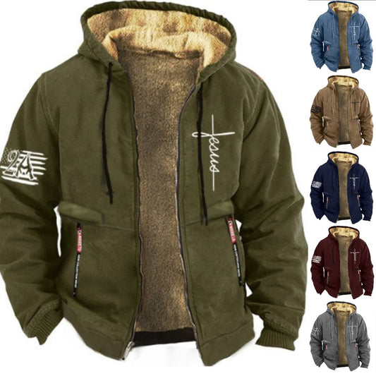 【S-3XL】 Chaqueta casual de terciopelo grueso de otoño e invierno para hombre