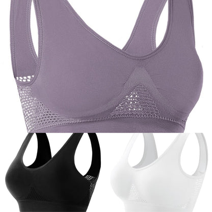 【 🔥VÝPREDAJ NA KONIEC SEZÓNY】😍【Balení 3 kusů】Bezešvá podprsenka pro plné velikosti ❤️ Prodyšná a chladivá【40–120KG】