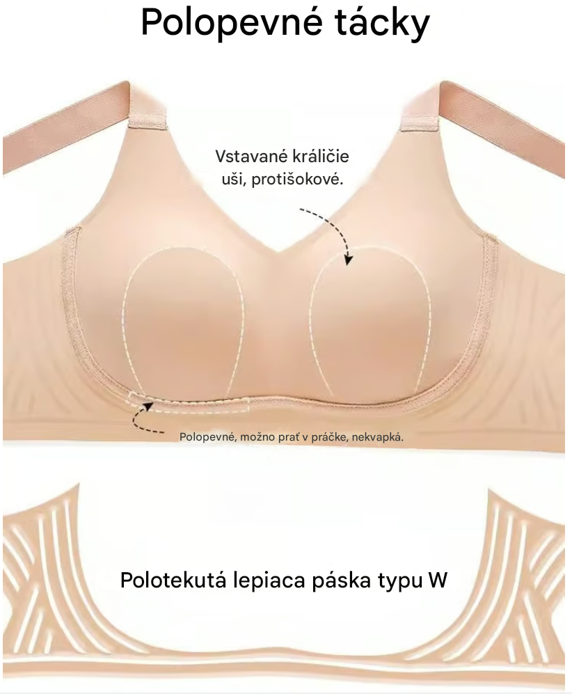 😍【4 kusy】Bezšvová pohodlná push-up podprsenka ❤️【40-95 kg】