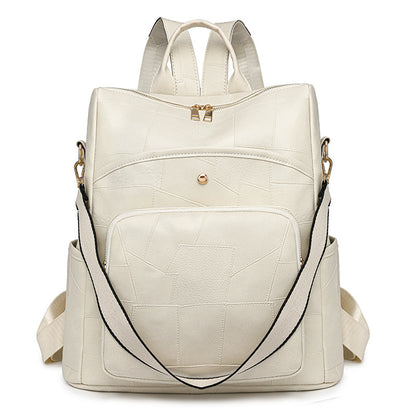 👜🌟 Mochila de piel de gran capacidad con un elegante y moderno diseño a cuadros