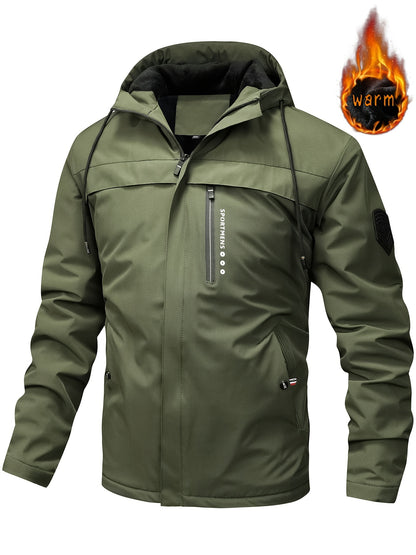 🧥 【XS-XL】Nueva chaqueta con capucha para hombre 2025 – forrada, abrigada, impermeable y perfecta para el invierno al aire libre 🔥